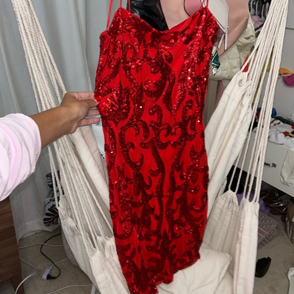 Worn once beautiful red dress
